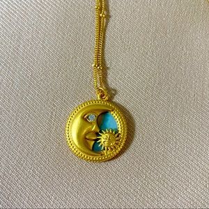 Brand new Vintage Sun & Moon Nacre Necklace
